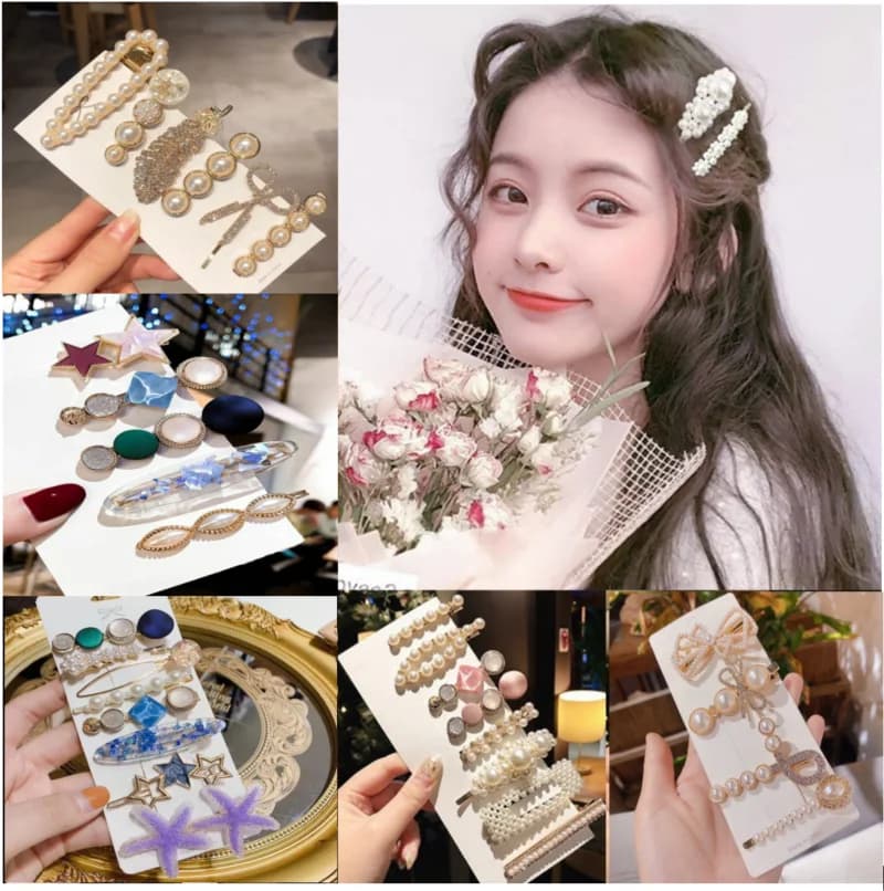 Pearl Hair Accessory Side Clip Korean-Style Bangs Cartoon Hair Clip for Women