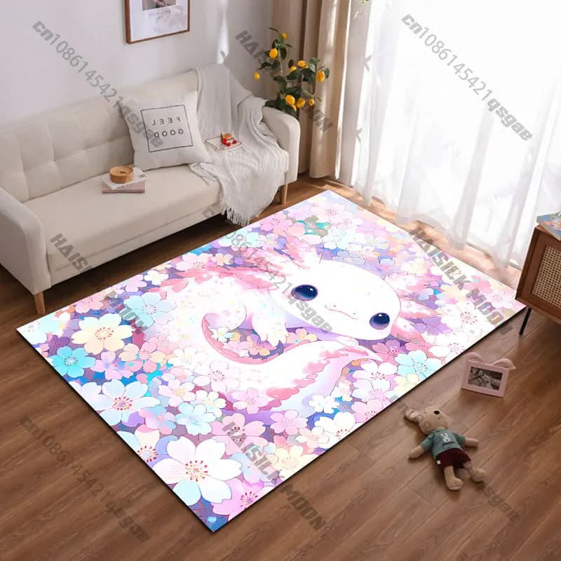 Creating imaginative among flowers, yoga carpet, decoration for living room, baby mat, tirbino, carpet for games