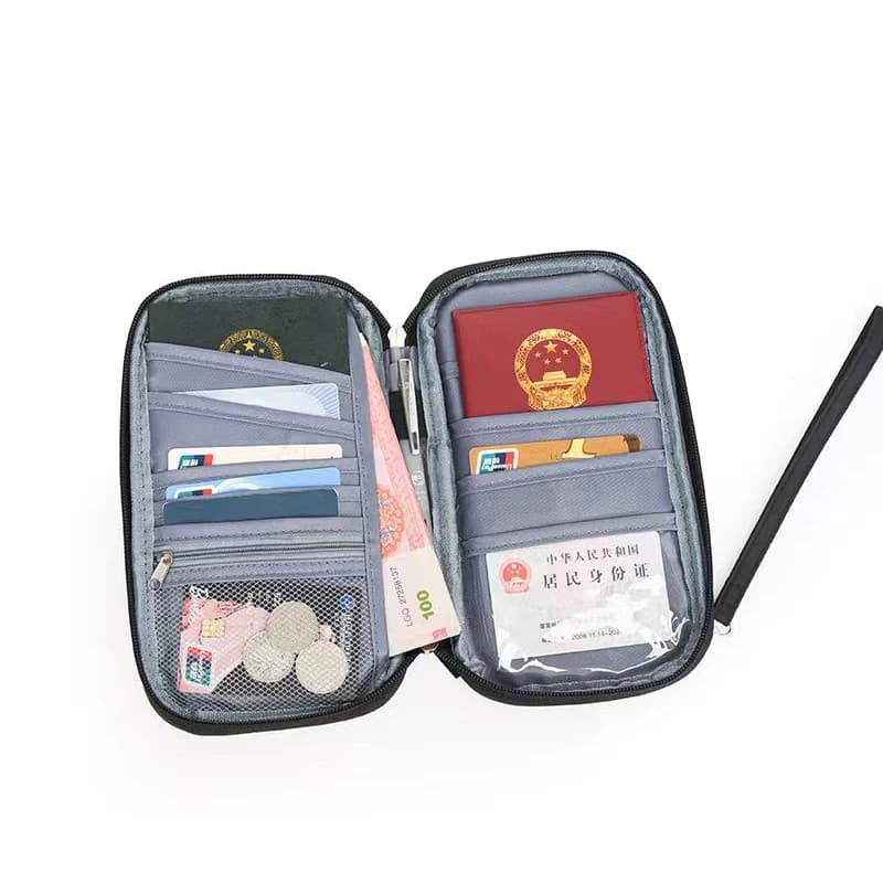 Borsa Porta Passaporto e Carte, Portafoglio a Tracolla da Donna, Custodia Protettiva per Documenti e Biglietti, Accessori da Viaggio
