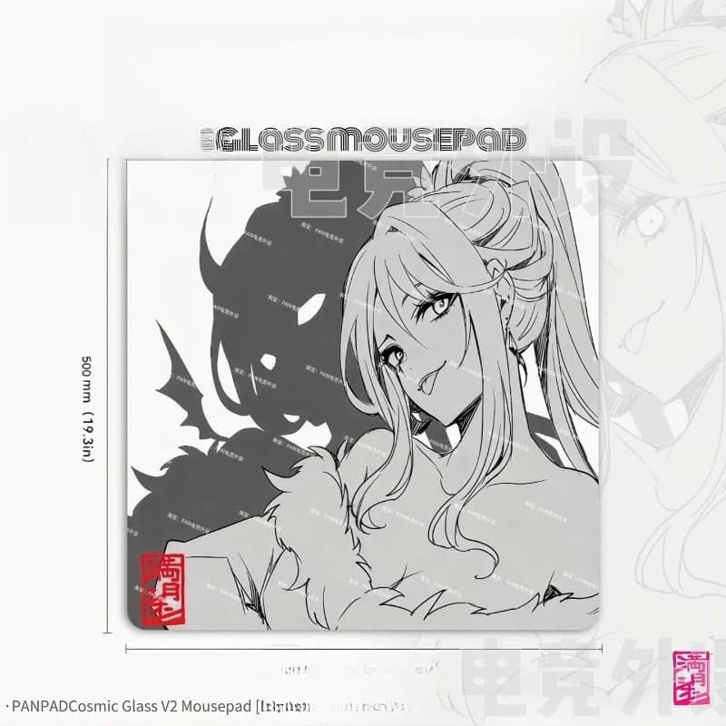Replica Tempered Glass Mouse Pads Custom Anime Personalised E-Sports Gaming Mats Large Size Desk Pad PC FPS Gaming Mouse Pad