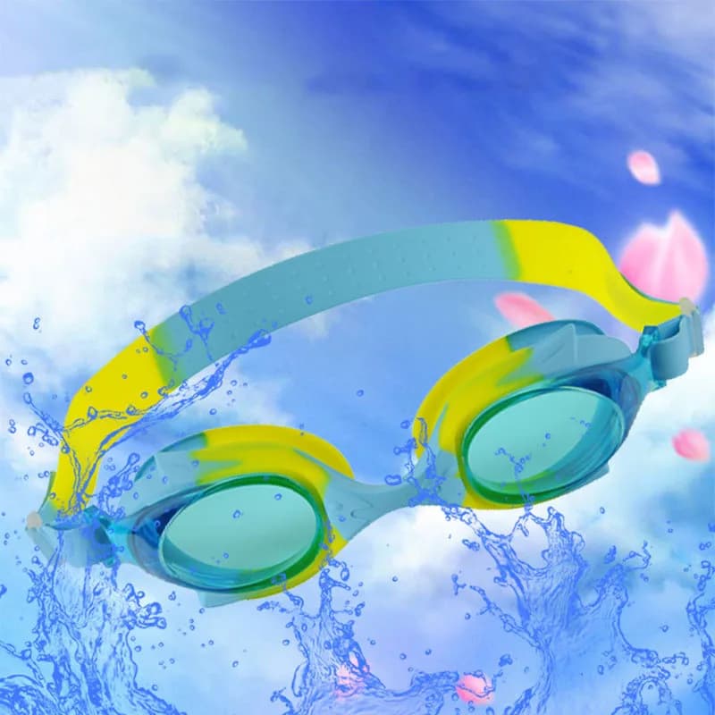 Children's Swimwear Waterproof Swimming Glasses Sweat Glasses and Loss Girls Young Boys Adjustable Fast Strap Age 3-14 years