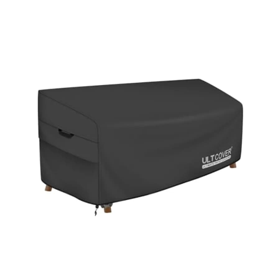 Copertura Impermeabile per Divano da Esterno - Coperture Robuste per Panche da Giardino 58L x 28P x 35A pollici Nere