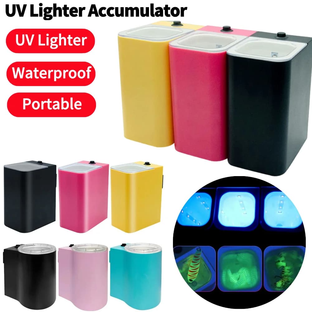 Accumulatore per accendino UV Caricatore per luce calamari impermeabile Funziona a batteria Luminoso morbido e duro Esca Luce di riempimento Strumento per la pesca all'aperto