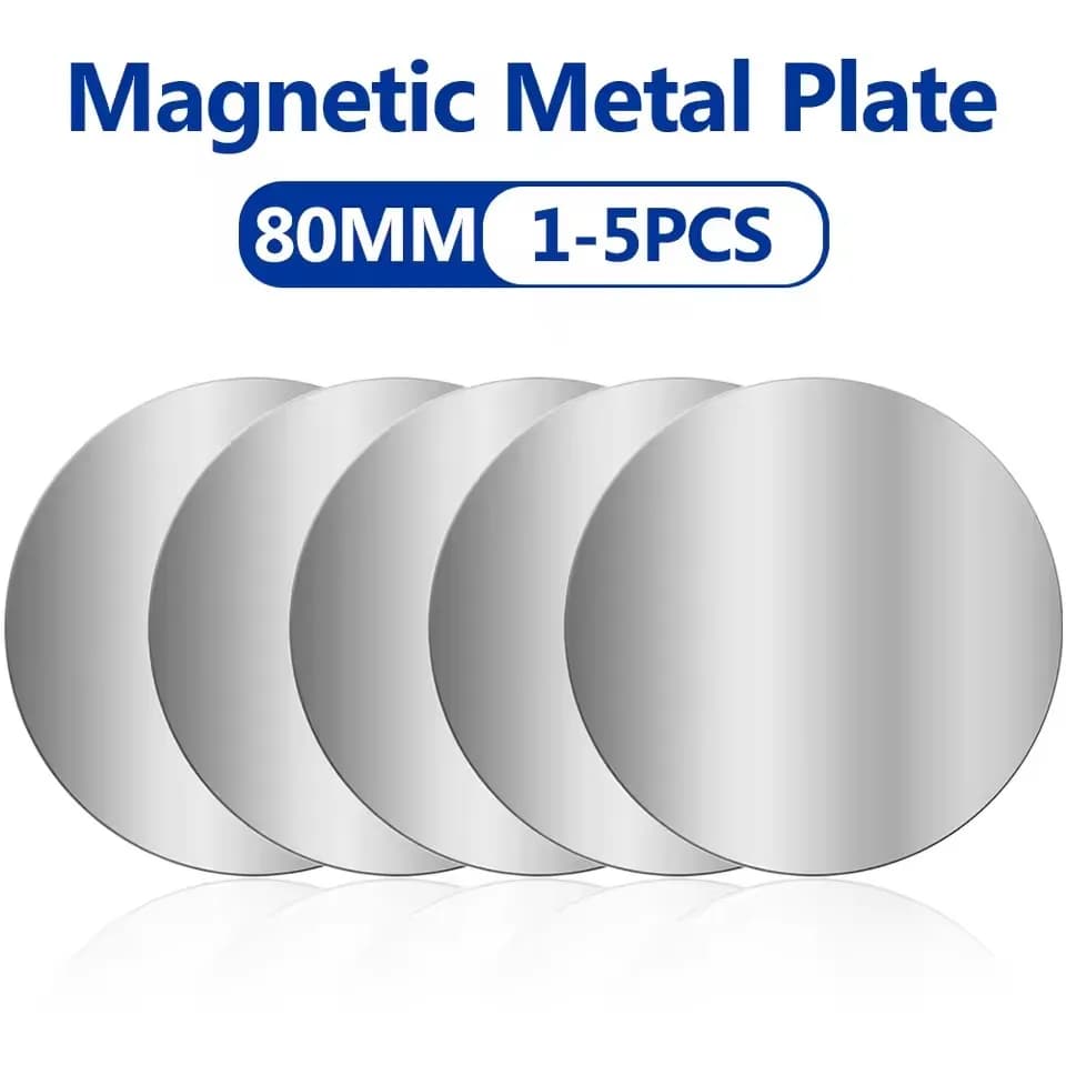 1-5PCS 8CM Disco magnetico in metallo per tablet telefono cellulare Adesivo patch disco in ferro autoadesivo universale per supporto magnetico