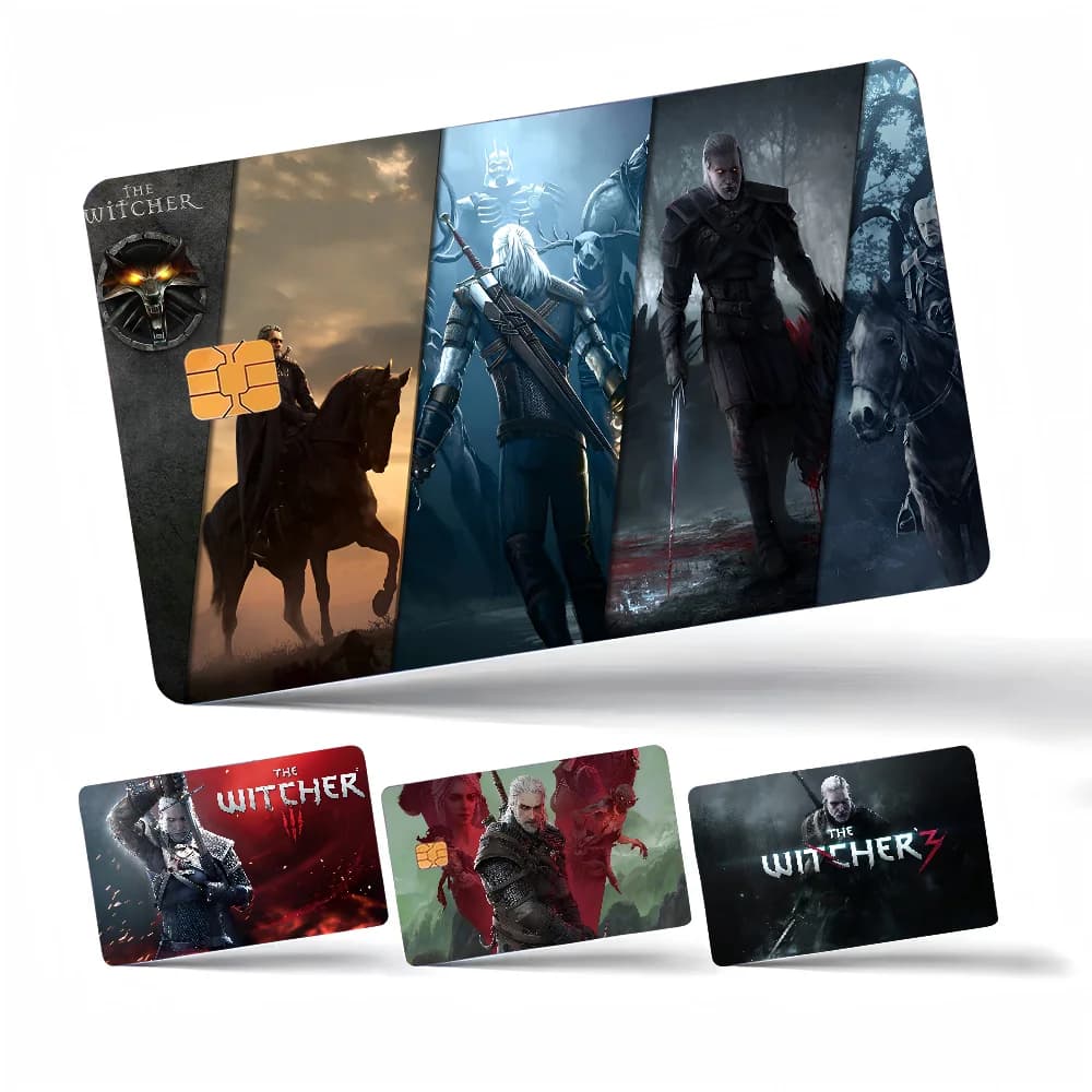 Hot The W-witcher 3 adesivi per giochi TV Anmie pellicola adesiva copertura della pelle per carta di credito carta bancaria di debito frontale