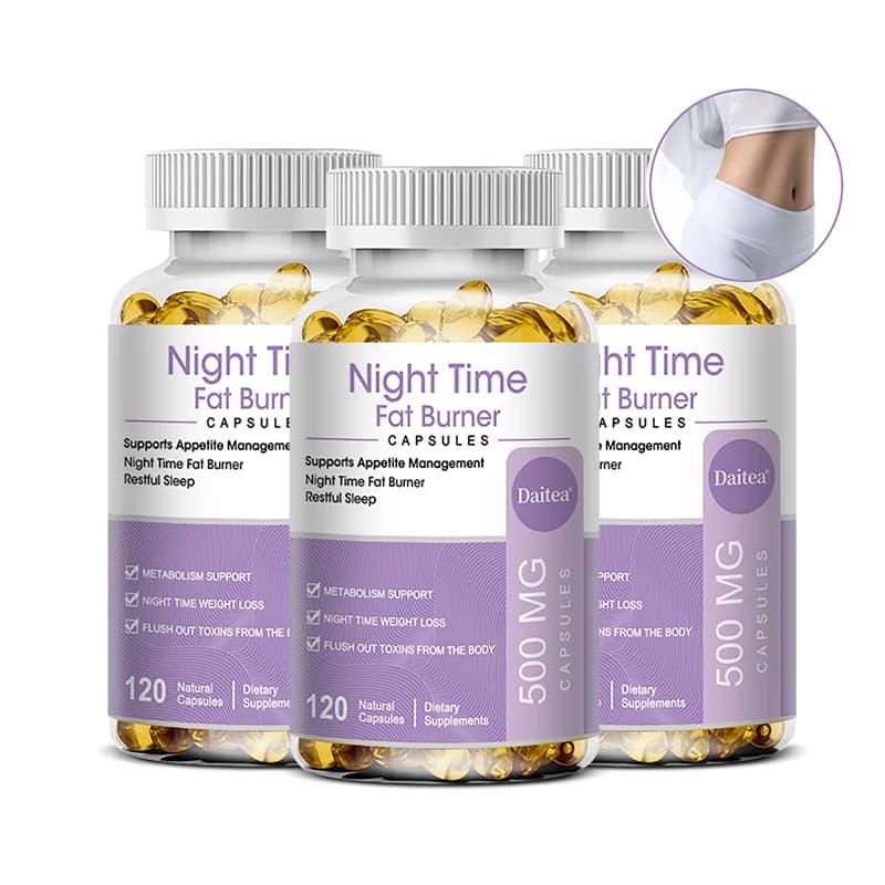 Supplement Brucia Grassi Notturno per la Soppressione dell'Appetito, Capsules Stimulants of Metabolism, Support for a Sleep