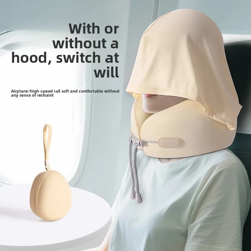 Somenie Memory cotton U-shaped pillow for storage, portable travel pillow, airplane ride U-shaped pillow, neck protection pillow