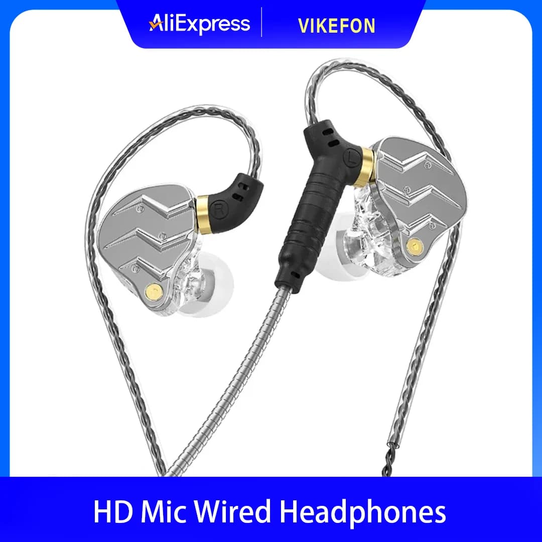 Gaming Earbuds HD Mic Wired Headphones Bass HIFI Wired Earphone Headphone Headset Earhook Auriculares Noise Reduction
