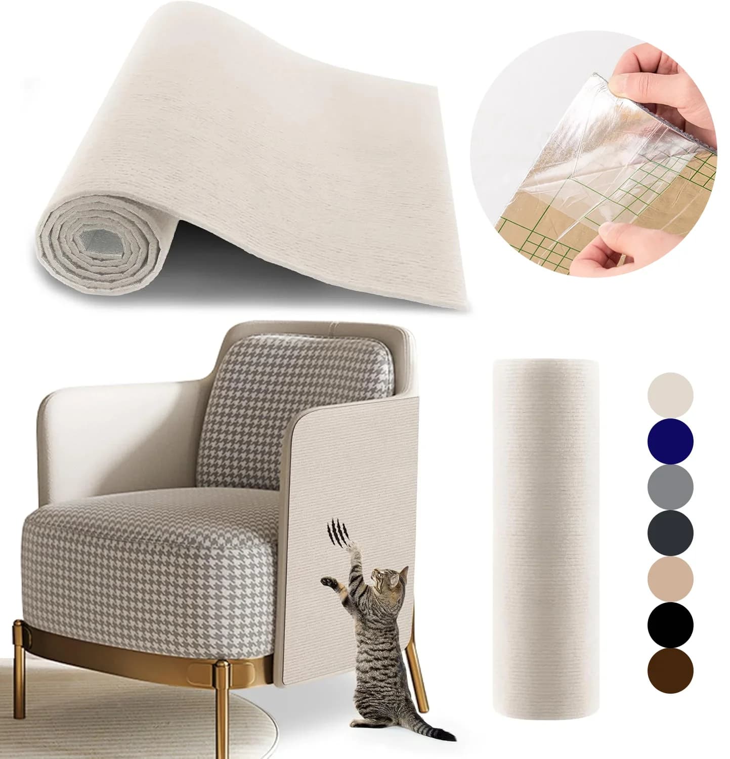Anti-scratch cap for cats edible Anti-scratch cap for cats self-adhesive Scratcher for cats Furniture Corner Sofa Wall protection for indoor sofa