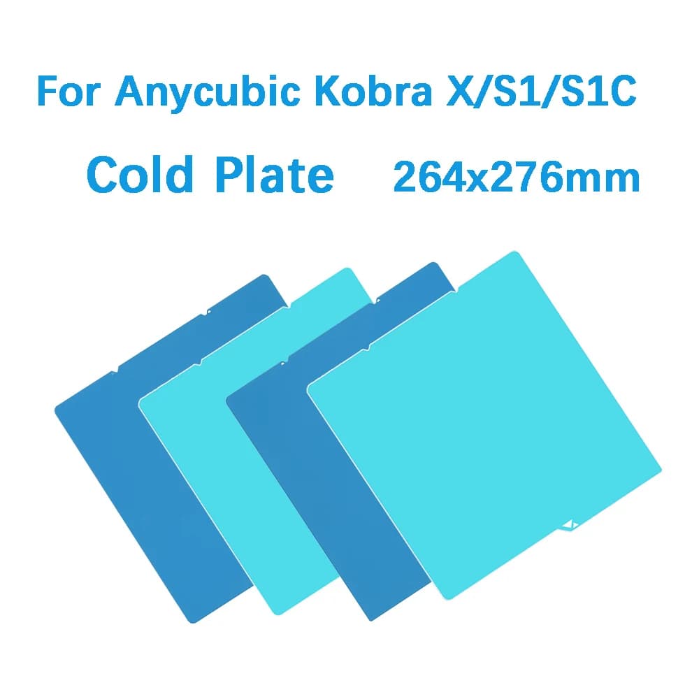Kobra S1 3D Printer Cool Plate Double-Sided 3D Printer Bed 264x276mm Frosted (PLA/PETG Compatible) 3D Printer Accessories