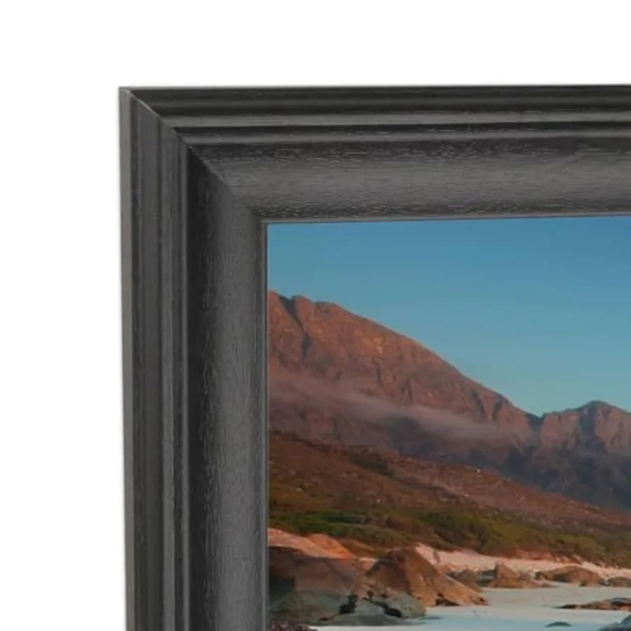 Cornice per foto 17x30 pollici in legno massello nero, adatta per foto panoramiche, poster, quadri, foto di gruppo, puzzle A23B1730