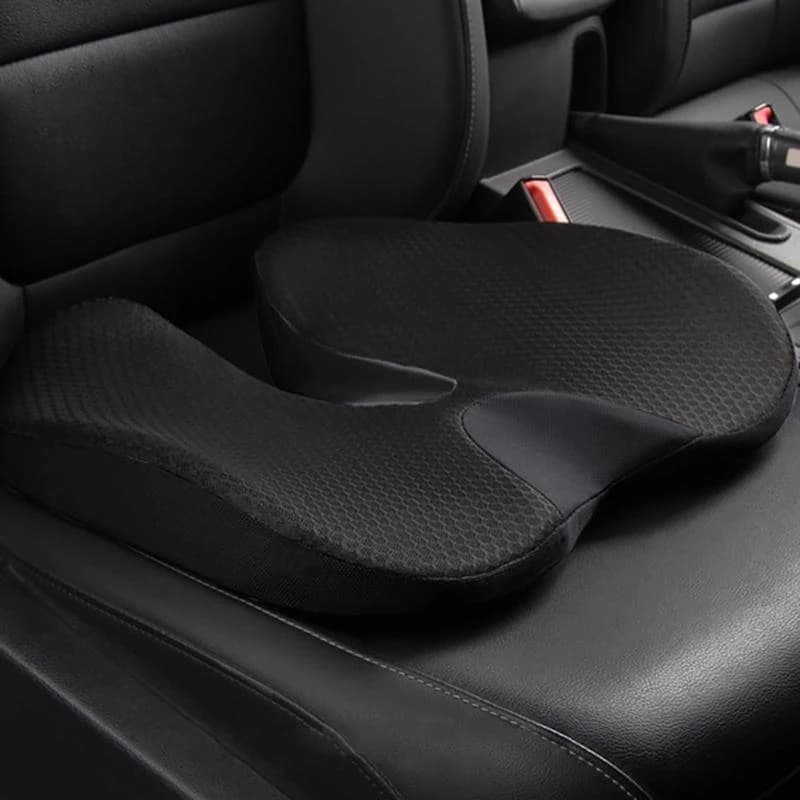 Car seat cushion with memory foam comfort for car and universal office chair