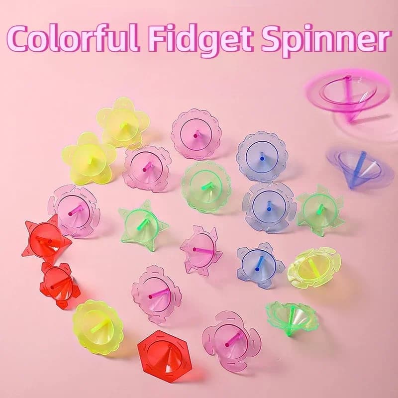 5-100 pezzi colorati Fidget Spinner scrivania giocattolo fiore stella rotante giroscopio bambini festa di compleanno favori trattare regali per gli ospiti goodie riempitivi