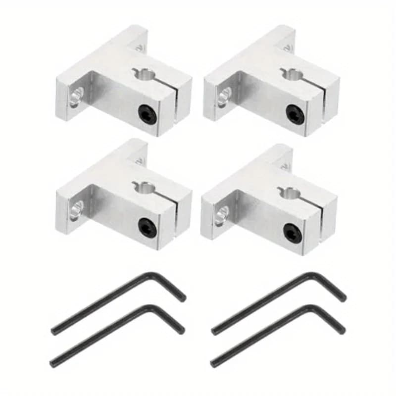 4 cuscinetti per cingoli lineari in alluminio SK6, diametro 6 mm e automazione stampante 3D - Staffa di montaggio durevole con spirito