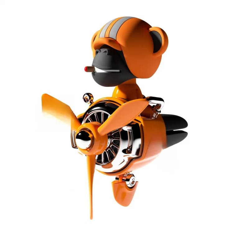 Mini Deodorante per Auto a Forma di Aereo con Testa Oscillante, Ornamento Aromaterapico Creativo a Forma di Jet da Combattimento, Decorazione per Bocchette d'Aria Auto