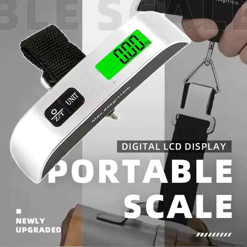 Nuova Bilancia Digitale Portatile Elettronica 2026 110lb/50kg - Display LCD per Valigie, Bagagli da Viaggio e Peso di Borse