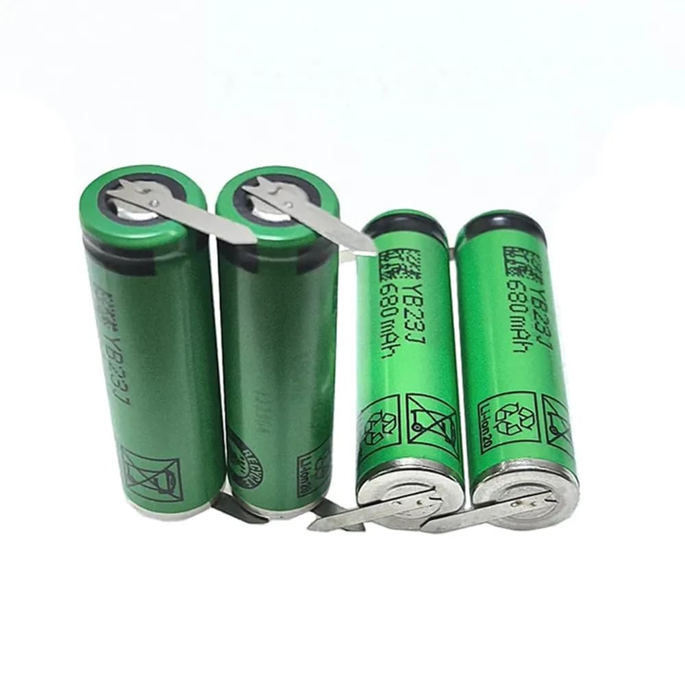Batteria al Litio US14500VR2 3.7V 680mAh con Celle Ricaricabili per Spazzolini Elettrici, Rasoi e Tagliacapelli Philips Braun