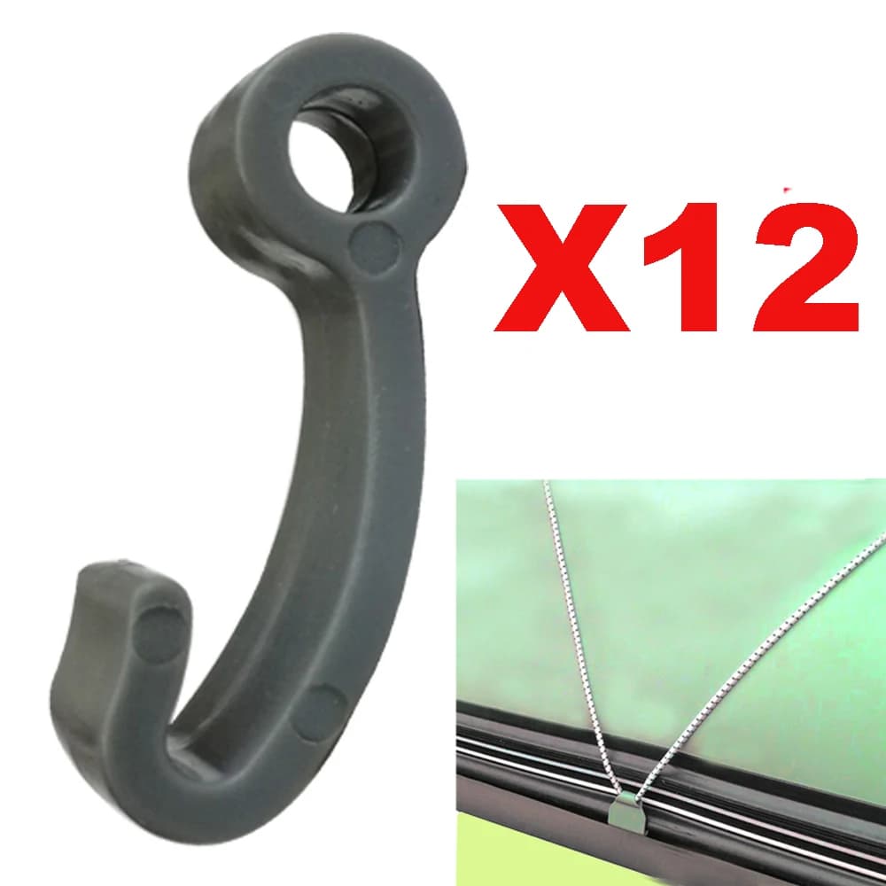 Clip per ganci per corda con chiusura a scatto in plastica da 12 pezzi per copertura per barca marina per zattera da pesca succosa per gommone