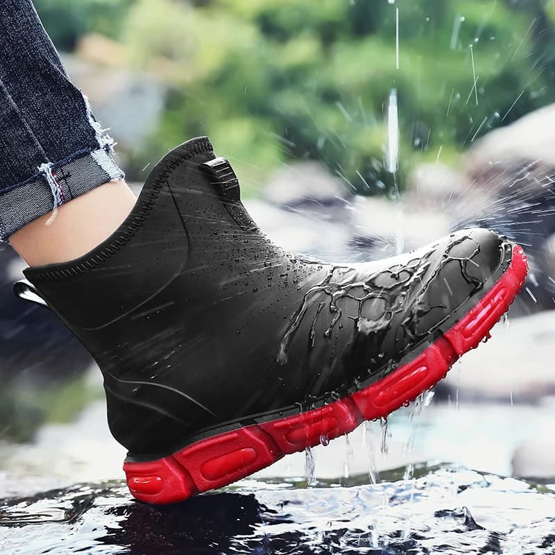 Large Size Fashion Men's Rain Boots Casual Outdoor Waterproof Comfort Footwear Men's Women's Rain Boots