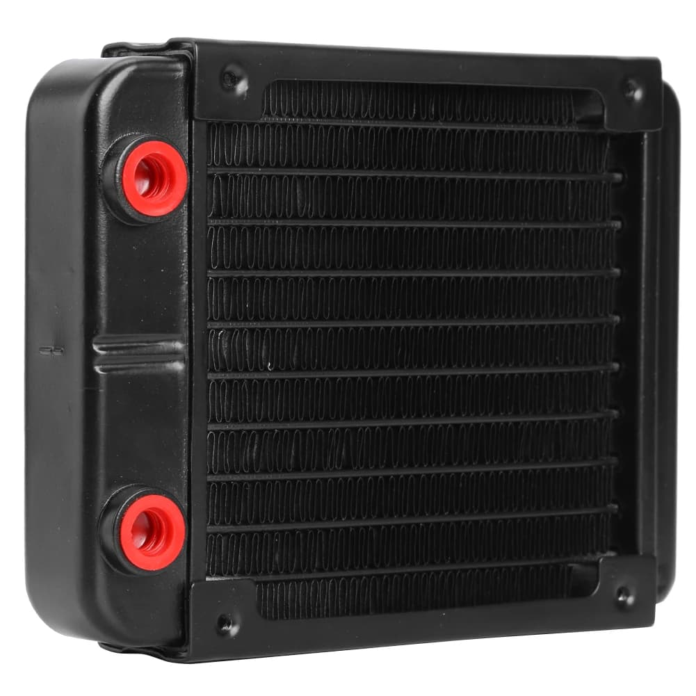Radiatore di Raffreddamento ad Acqua 120mm con Filettatura G1/4, Radiatore a 10 Tubi, Dissipatore di Calore per PC, Componente per Sistema di Raffreddamento ad Acqua per Computer