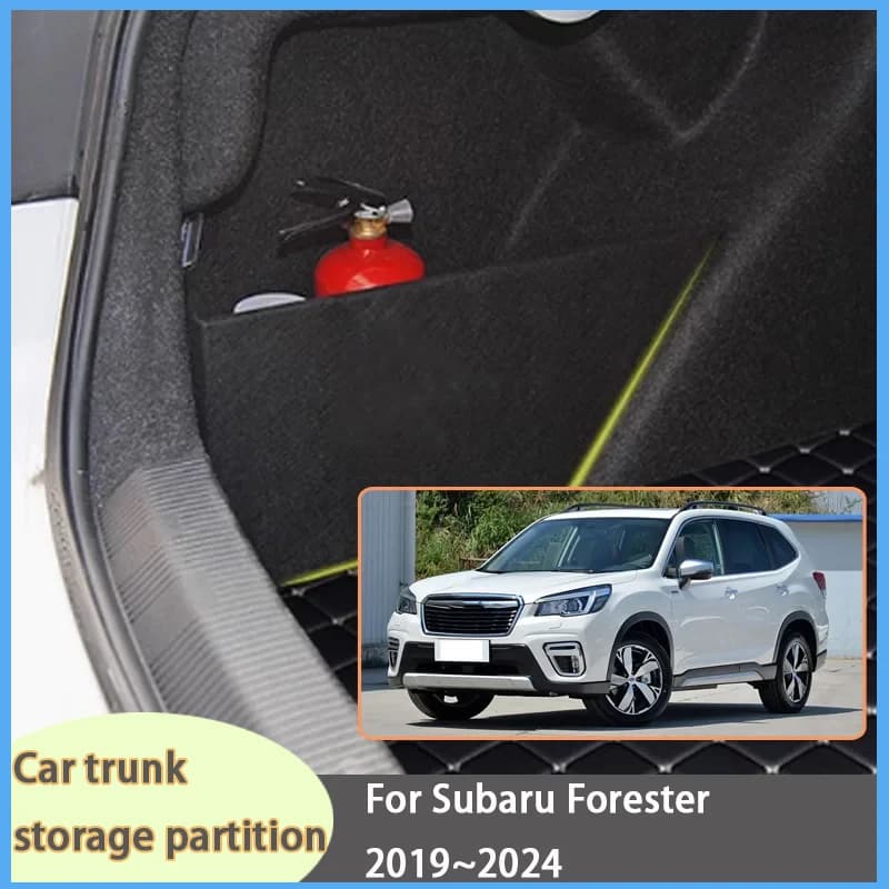 Organizer per Bagagliaio Auto, Divisorio Laterale per Subaru Forester 2019~2024 2023 SK MK5, Scatola Portaoggetti Interna