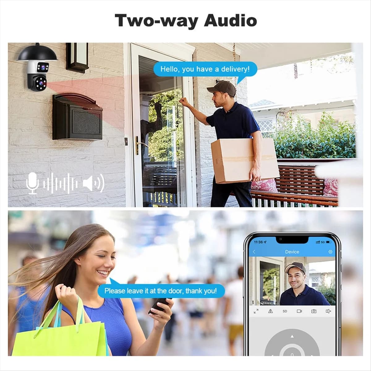 ABJZ 4MP Lampadina Wifi PTZ Telecamera di sorveglianza Wireless 2MP Doppia lente, Visione notturna, Monitoraggio umano, Baby monitor di sicurezza