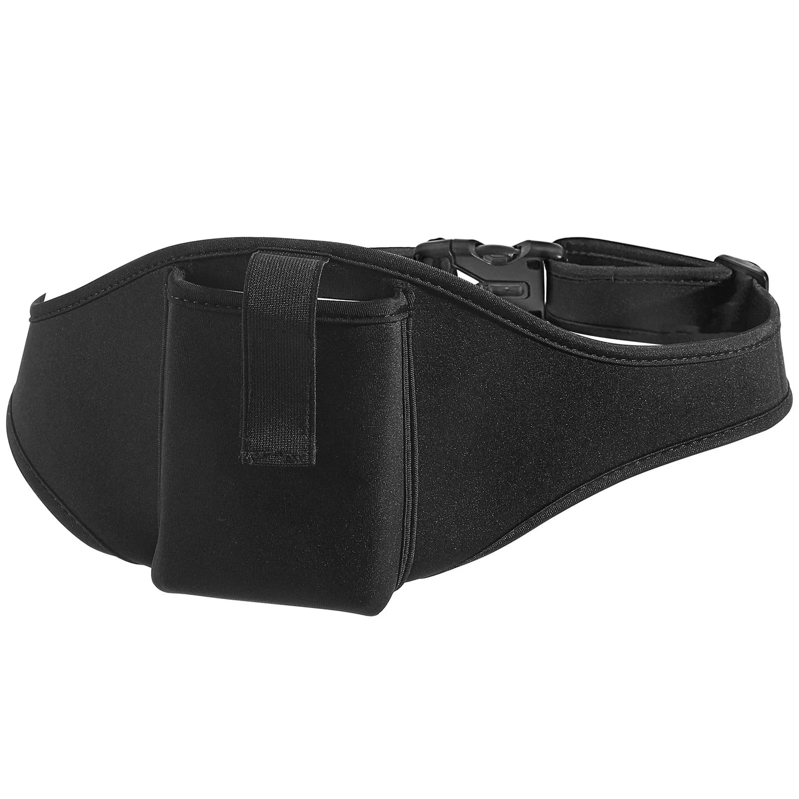 Adjustable Black Waist Belt 85cm with Microphone Belt, for Fitness, Yoga Teachers, Waterproof Neoprene, Microphone Door for Running