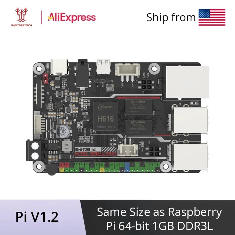 BIGTREETECH PI V1.2 Scheda BTT Quad Core Cortex-A53 2.4G WiFi 40Pin GPIO VS Raspberry PI 3B Arancione Pi Per Klipper Stampante 3D FAI DA TE