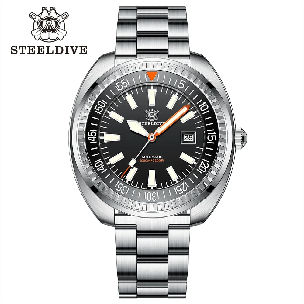 SD1983 Cool Design STEELDIVE brand 1000M waterproof 49MM Big Size NH35 automatic ceramic bezel M4 Tank Dive watches for men