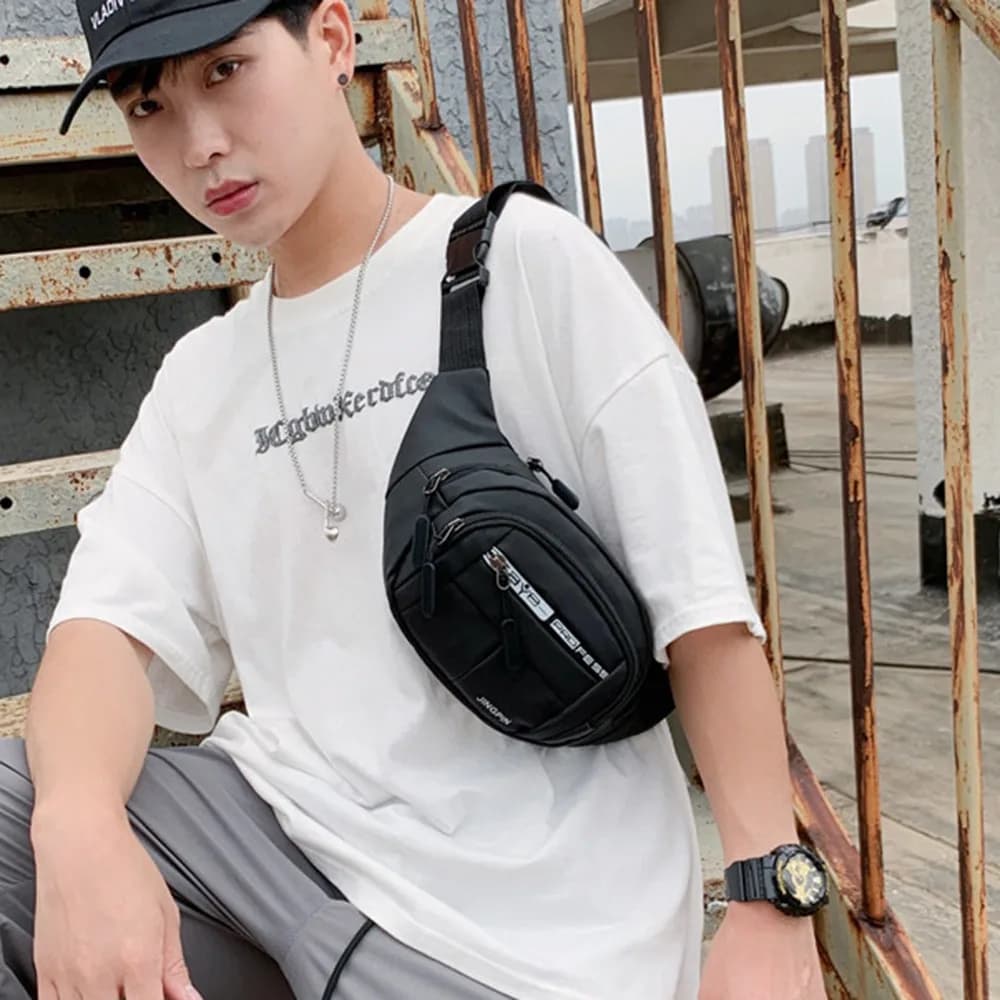 Multi-function Crossbody Chest Bag Lightweight Large Capacity Fanny Phone Pack Belt Bag Wear-resistant Men Running Waist Bags