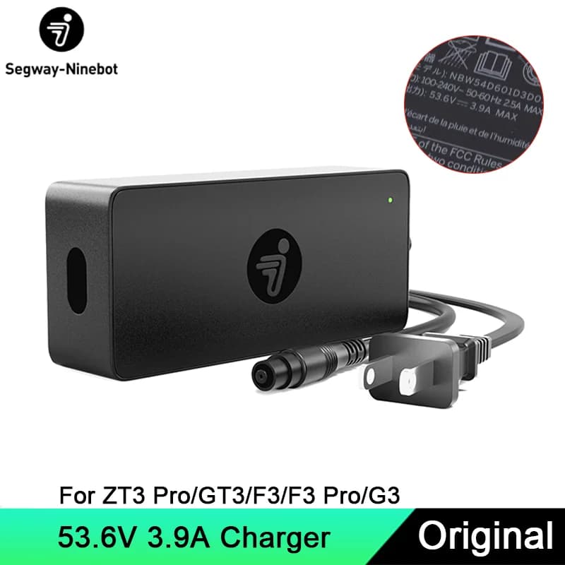 Caricabatterie rapido originale 53.6V 3.9A 210W per Ninebot di Segway G3/GT3/ZT3 Pro/F3/F3 Pro Parte adattatore di alimentazione batteria per scooter elettrico