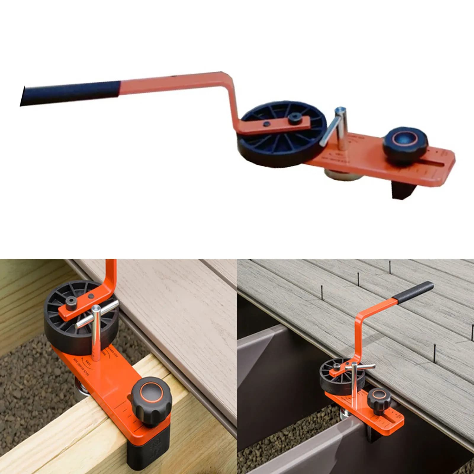 Lever Deck Board Bending Straightening Tool Adjustable Powder Coated Iron Pipe Deck Board Straightening Tool Deck Board Bender
