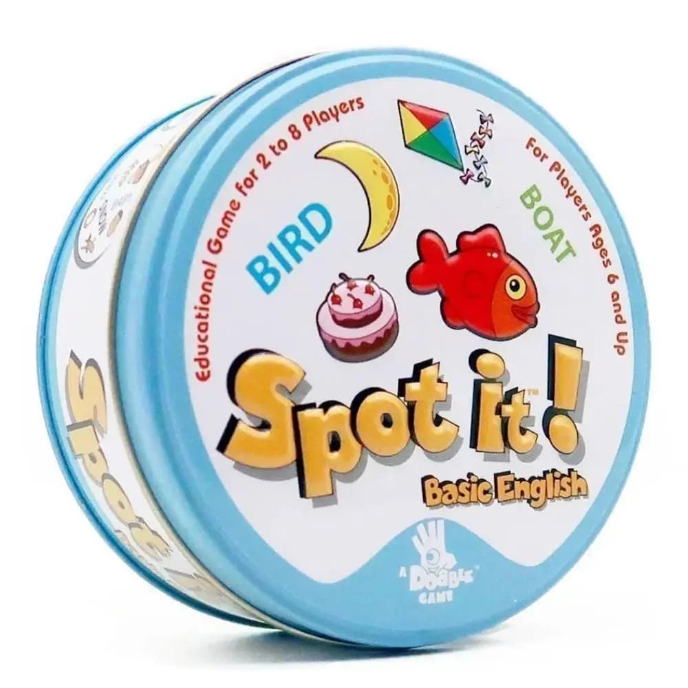 Cartoon Numbers - Observation Game for Children and Adults, with a metal box containing 55 unique cards to enhance focus and rea