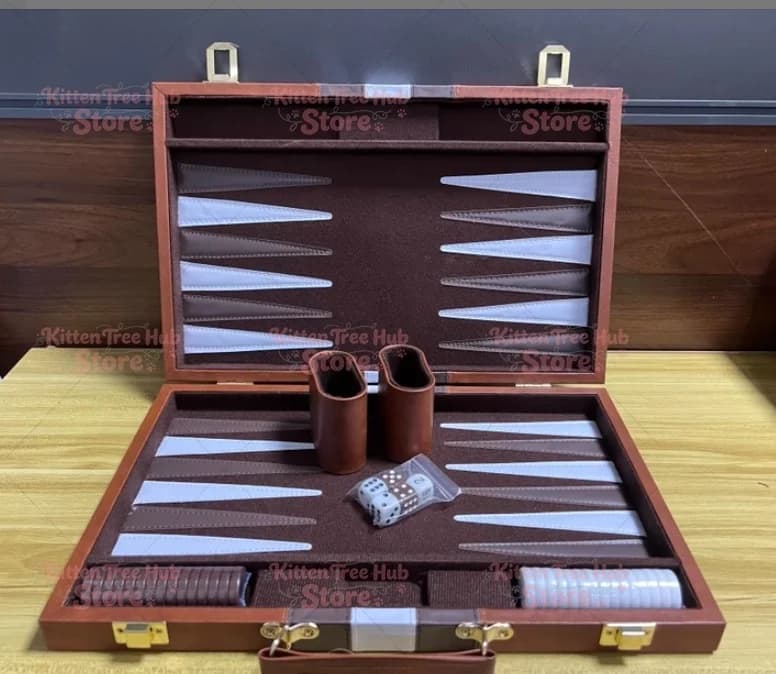 Wholesale High Quality Travel Size Leather Backgammon
