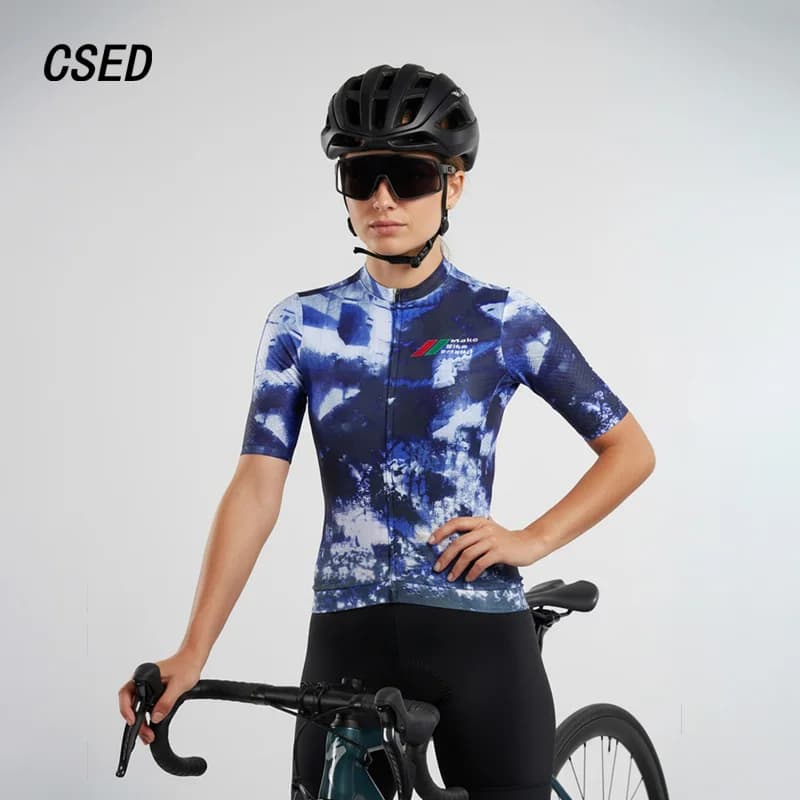 CSED Women‘s Cycling Jersey Breathable Bikewear Short-Sleeved Bike Riding Top Shirts Sportswear Bicycle Sweatshirt Slim fit