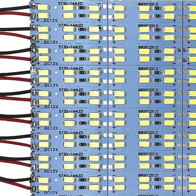 5V 12V 24V Barra luminosa a LED Striscia rigida in alluminio Striscia rigida a LED 5730 Barra luminosa sotto l'armadio Bianco naturale caldo 4000K 10 pezzi 50 cm