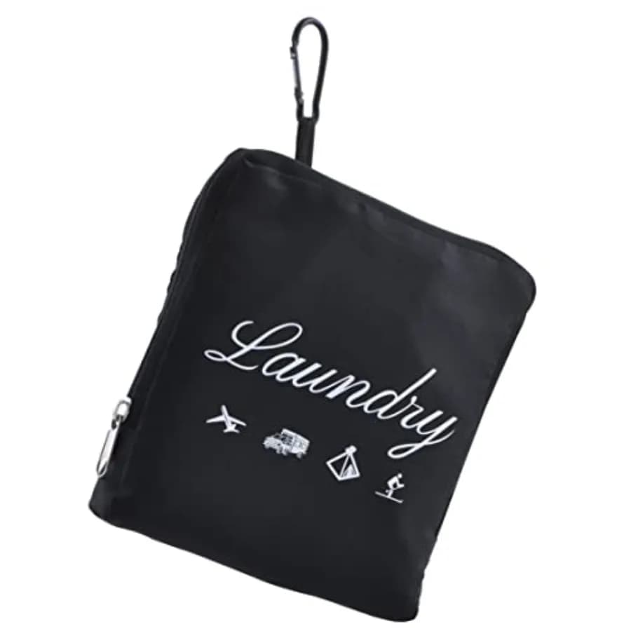 Travel Laundry Bag, Dirty Clothes Organizer Upgraded with Handles and Aluminum Carabiner, Collapsible Laundry Bag for Travel, C