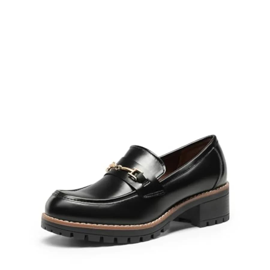 Mocassini Chunky da Donna, Scarpe Eleganti con Plateau Comode e Casual per Ufficio