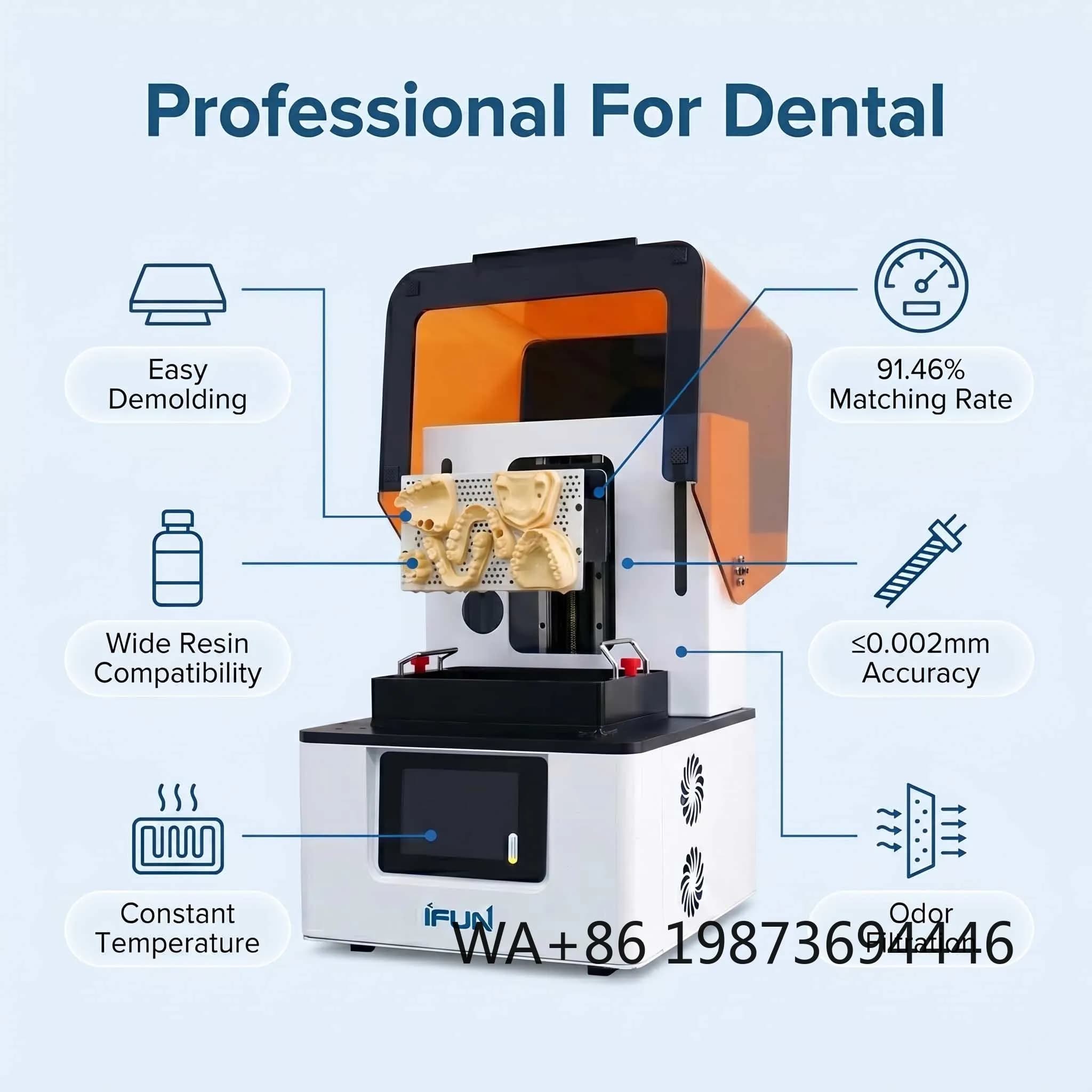 Stampante 3D Professionale in Resina per Odontoiatria, Utilizzata per la Stampa di Stampi Dentali e Strumenti Ausiliari