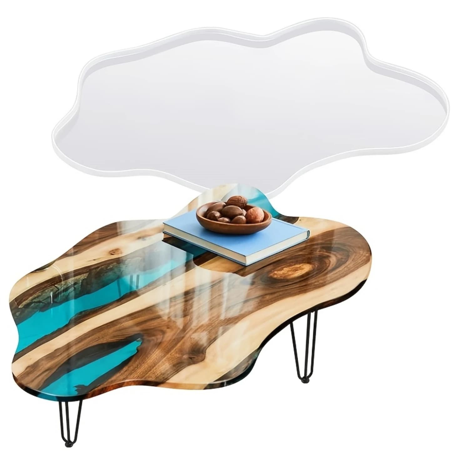 Stampo per decorazione a pendolo irregolare in silicone resistente - Crea ornamenti magici per la tavola del fiume - Perfetto per gli appassionati di artigianato fai-da-te!