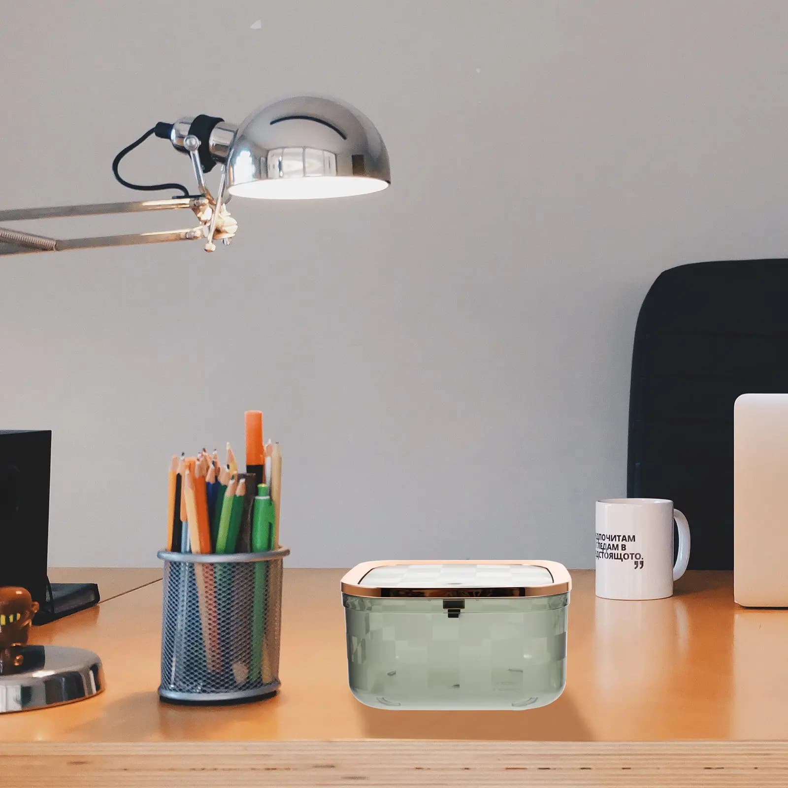 Cestino per Rifiuti Trasparente Salvaspazio, Design Semplice, Ampia Apertura, per Ufficio e Casa, Bidone della Spazzatura Domestico