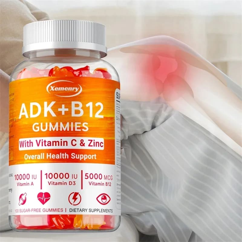 Vitamin D3 K2 + Vitamin B12 gumellas - Immune with high power food - Support for bone health and mood balance