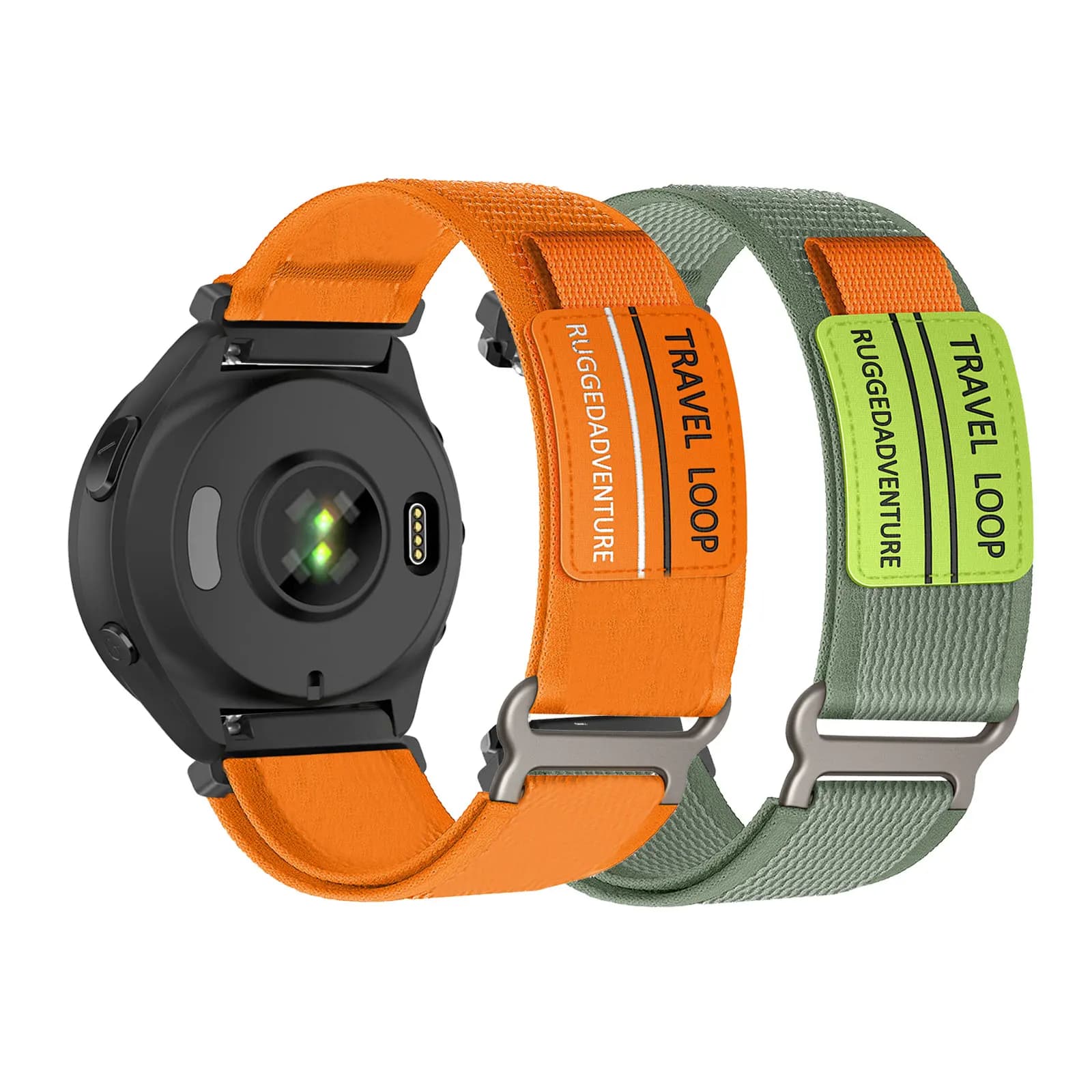 2 fascette in nylon con velcro per cinturino Garmin Forerunner 255/255 Music/265/265 Music