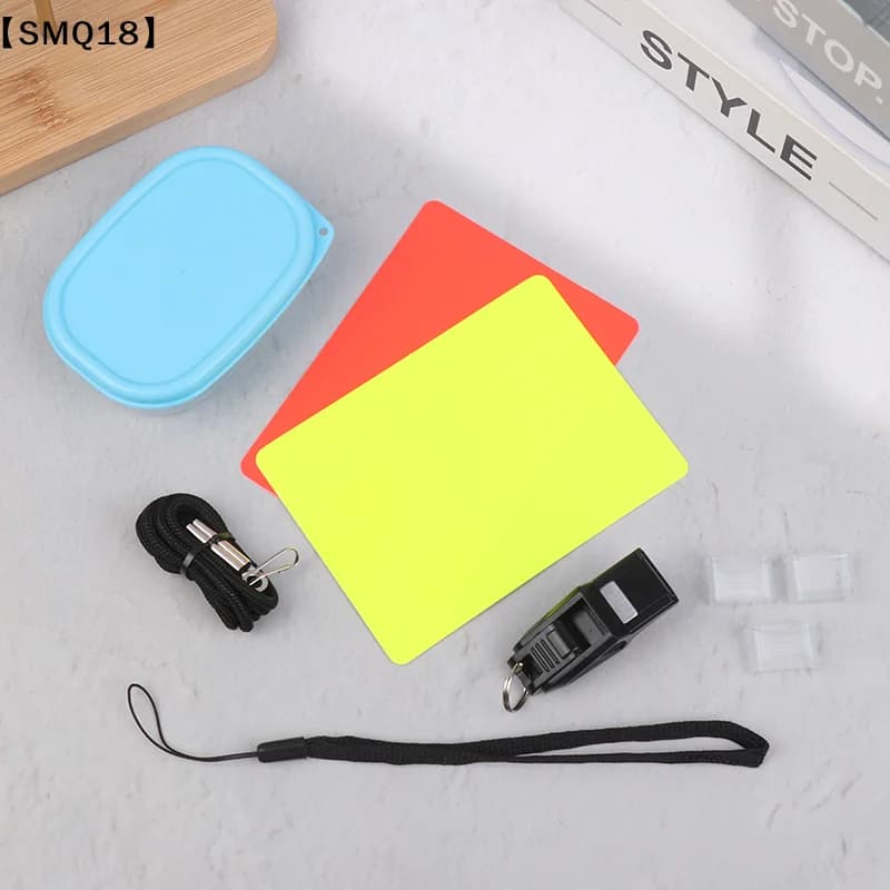 1Pc Whistle + Yellow And Red Cards For Basketball Soccer Volleyball Futsal And Handball Referees Futsal【SMQ】