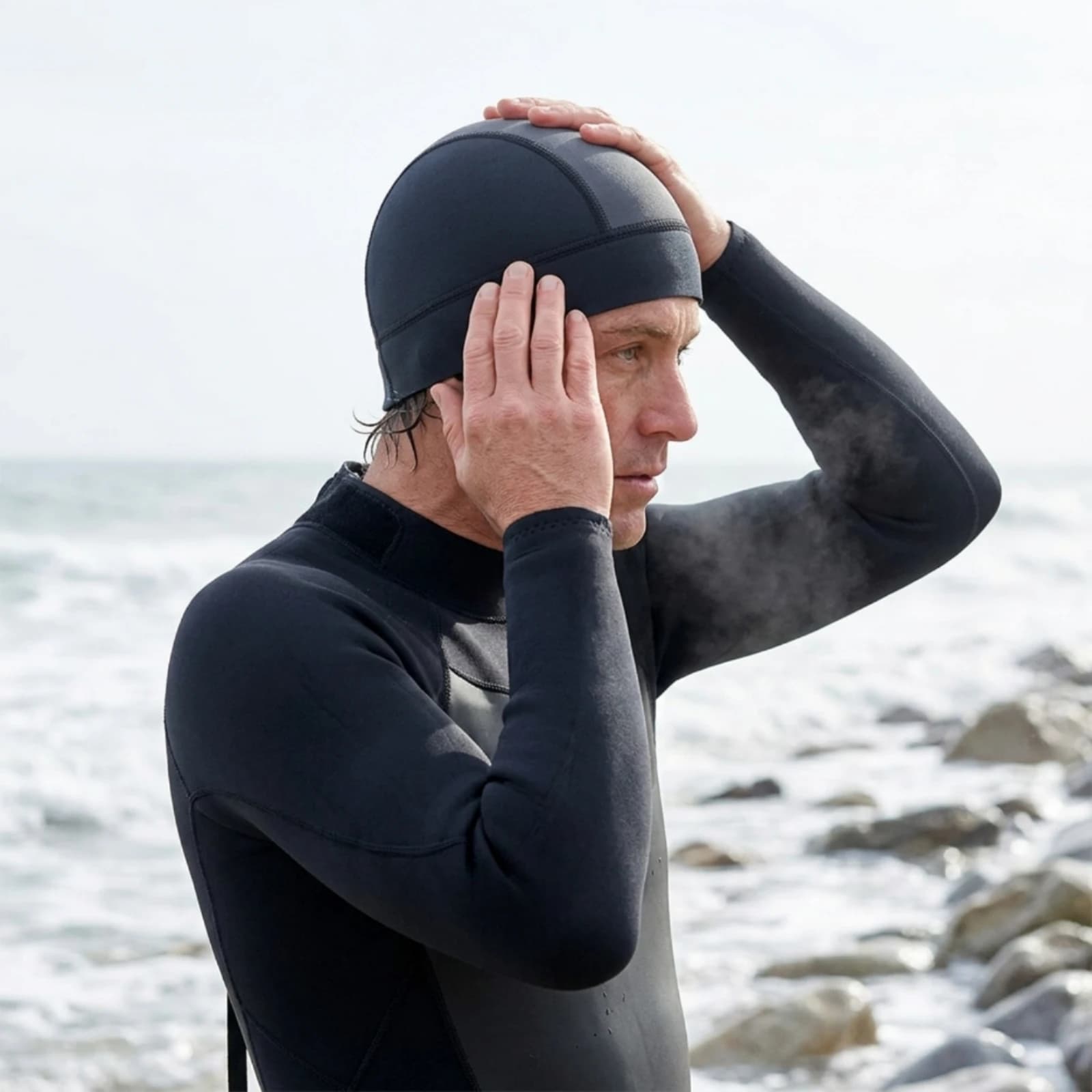Diving Hood with Chin Strap Thermal Dive Hood with Chin Strap Neoprene Swim Cap Insulating Headwear Stretchy for Divers