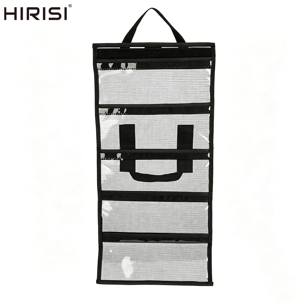Hirisi PVC Lure Tote Bag Foldable Fishing Gear Bag Large Capacity Foldable Tackle Bag Fishing Organizer Pocket with Hand Carry