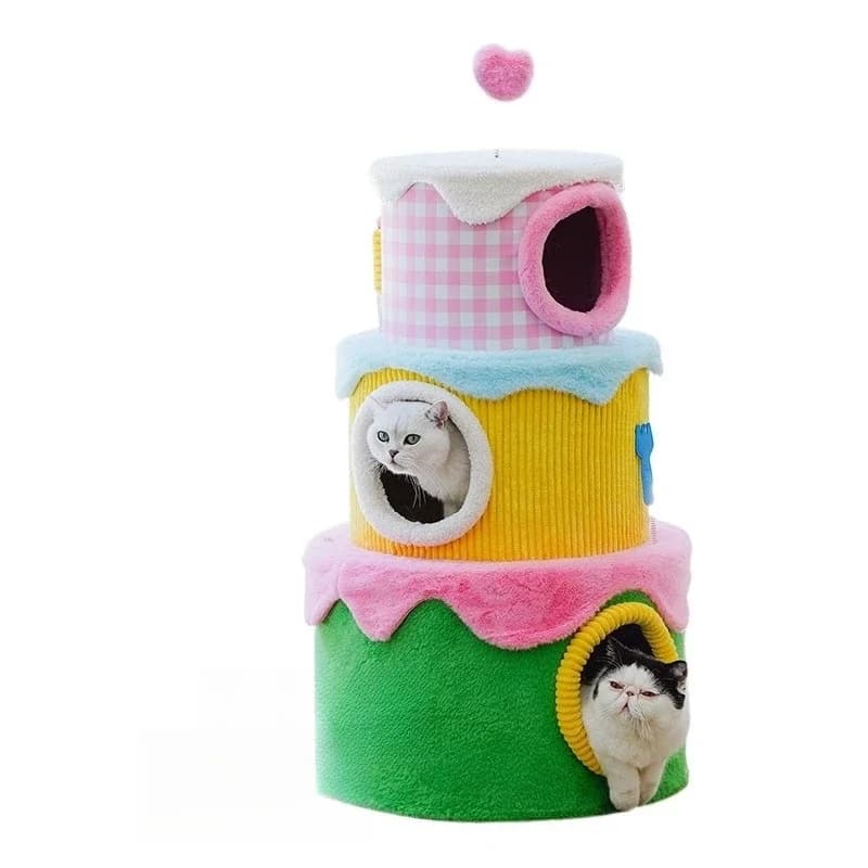 Torta di compleanno per animali domestici Struttura da arrampicata per gatti Nido per gatti Albero per gatti Tongtian integrato Tiragraffi Telaio da arrampicata Piattaforma per saltare
