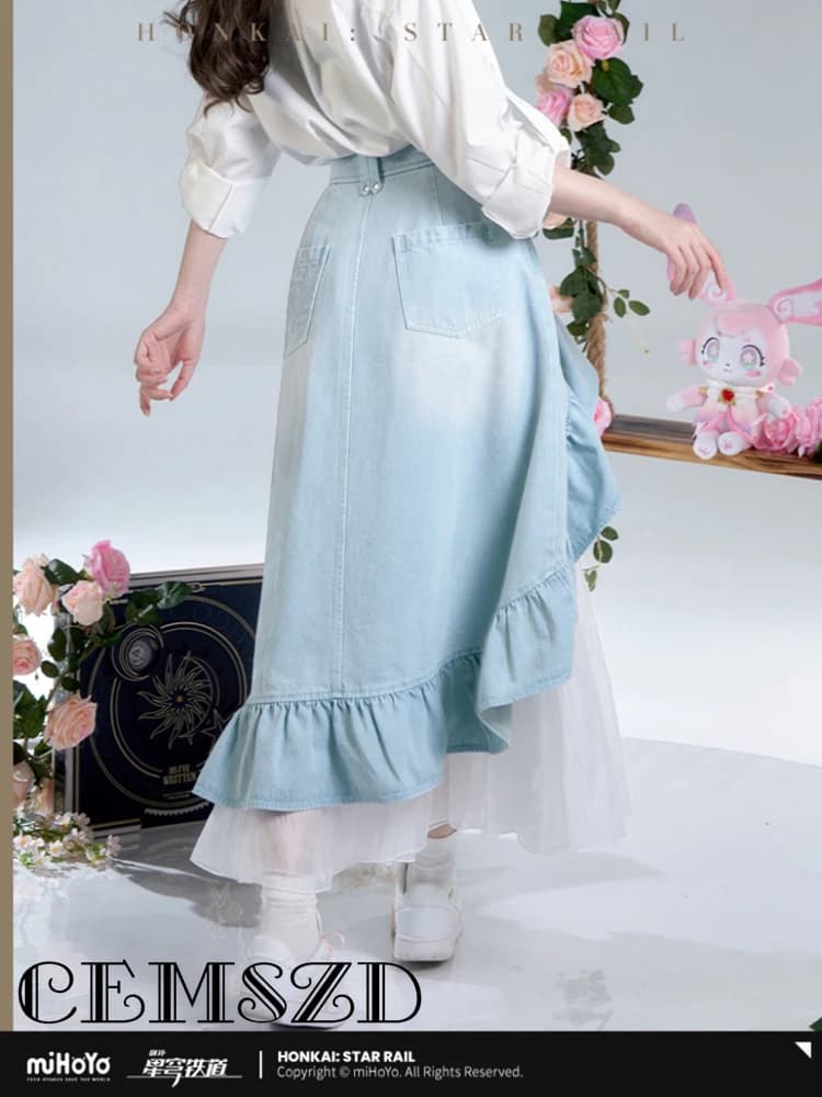 [Genuine] Game Honkai Impact Cyrene Cosplay Theme Impression Series Cowboy Skirt Anime Character Size XS-XL Halloween Costume