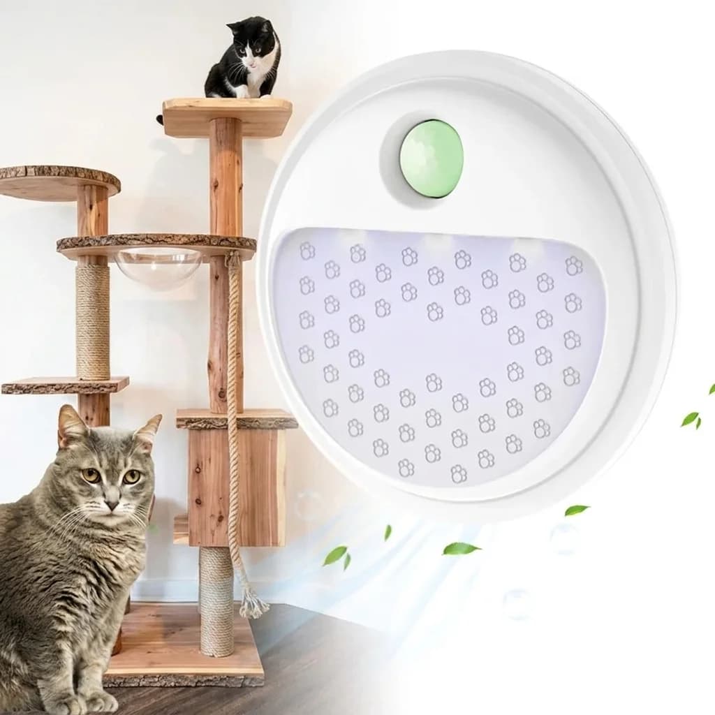 Purificatore d'aria intelligente per gatti, ricaricabile da 4000 mAh, deodorante per lettiera, purificatore d'aria per WC di animali domestici, deodorante per lettiera di cani e gatti