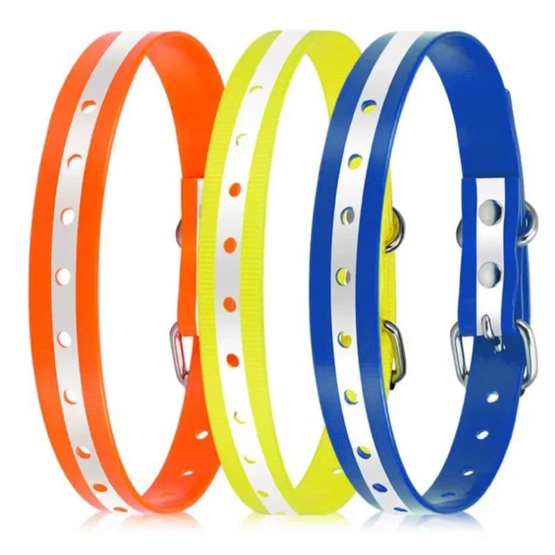Collare per animali domestici con nastro riflettente, dispositivo antilaio, collana per addestramento del cane, solo cintura per il collo